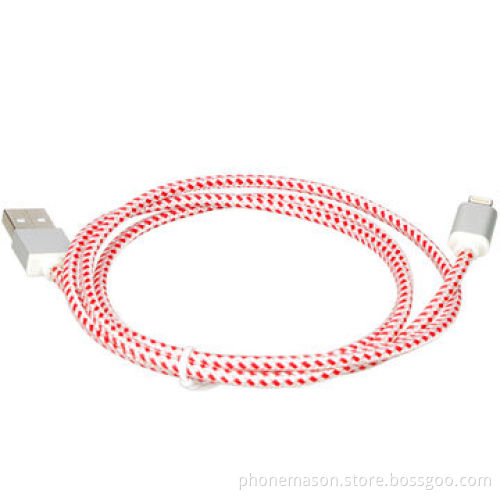 8-pin Lightning MFI-certified Cotton Round Cable with Round Molding, Housing with C48 Connector